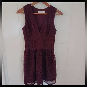 Burgundy A&F Dress